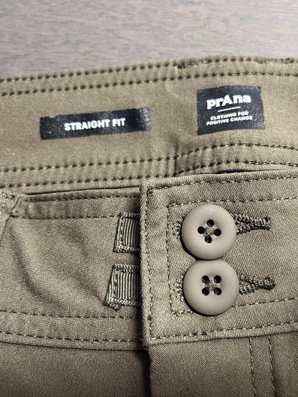 Prana Straight Fit Size 4/Regular Hiking/Active Pant (Army Green)